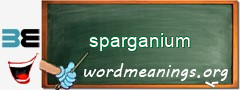 WordMeaning blackboard for sparganium